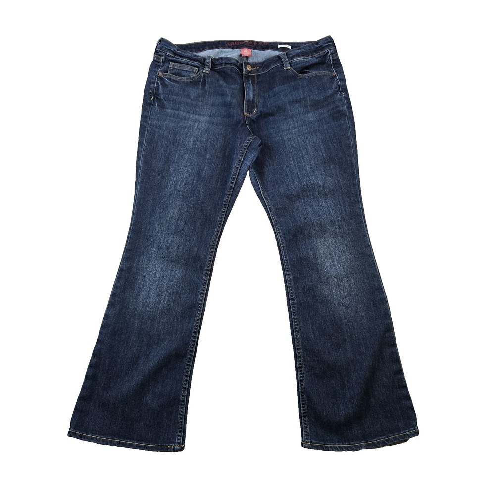 AriZona Junior's 15 Jeans Stretch Mid Rise Bootcut Dark Wash Denim 36" X 28"